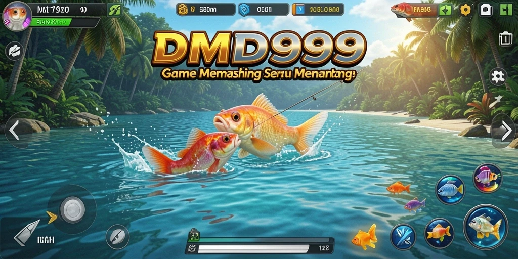 Gameplay DMD999 yang menegangkan saat menangkap ikan.