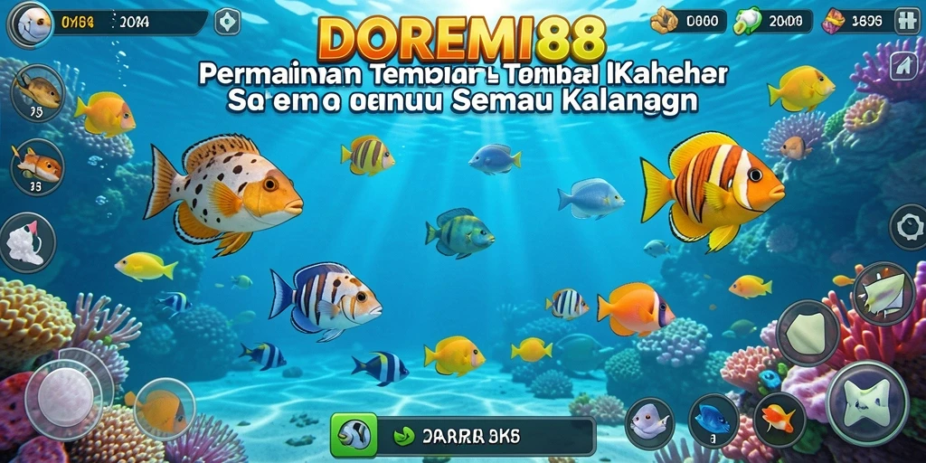 Tampilan seru gameplay Tembak Ikan DOREMI88 dengan grafis menarik.