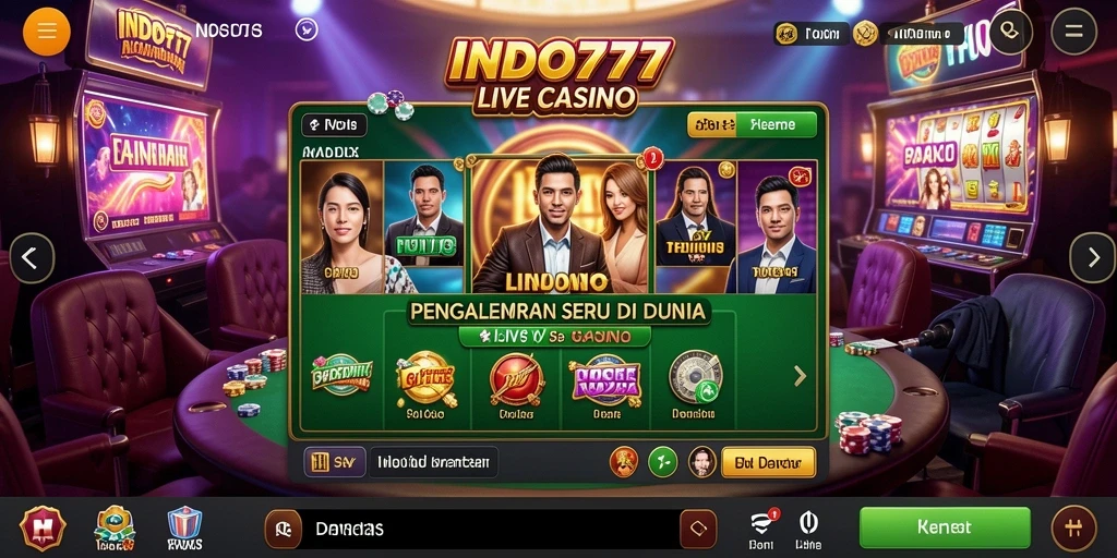 Tampilan gameplay seru dari aplikasi Live Casino INDO777.