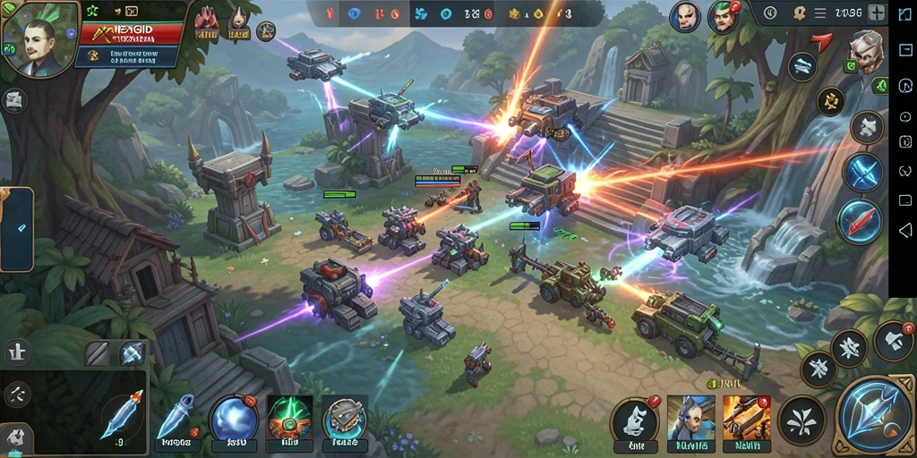 Tampilan gameplay menegangkan dalam NEXGID, penuh strategi dan aksi.
