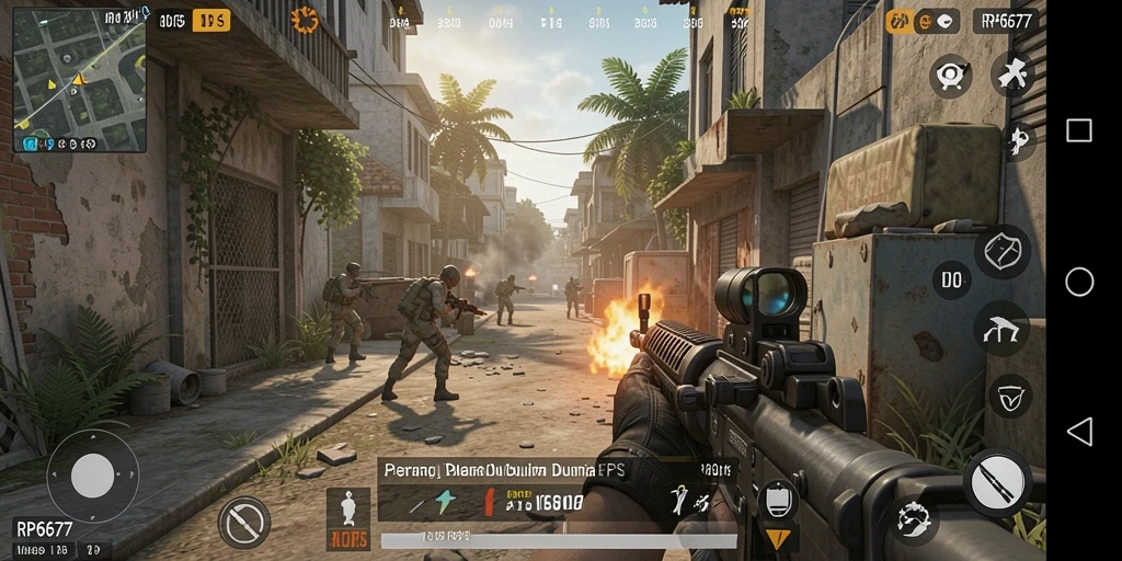 Gameplay intens dalam RP6677 dengan grafik menakjubkan.